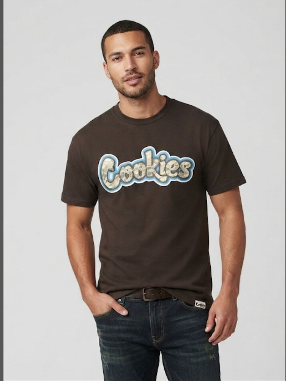 ​Cookies Brand Graphic Logo T-Shirt Black  Medium Distressed